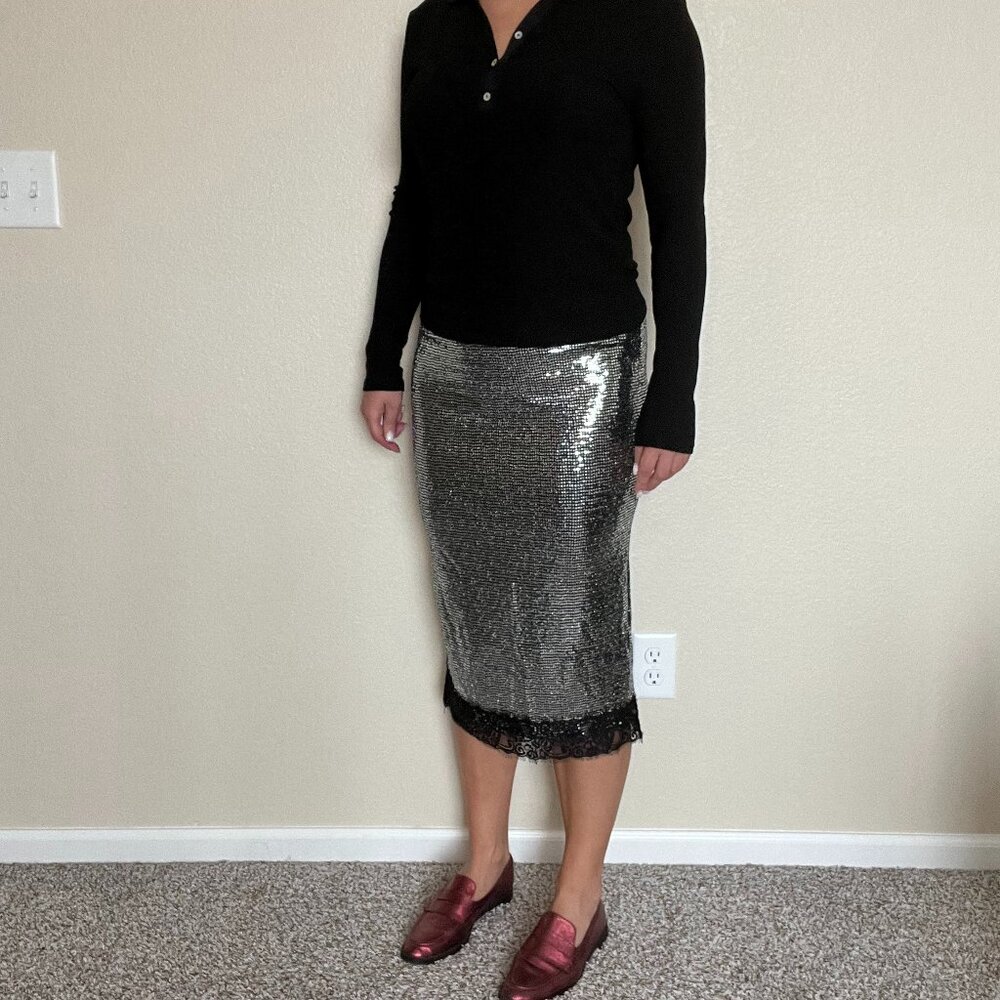 Zara Sequin Skirt Size S - Picture 2 of 9